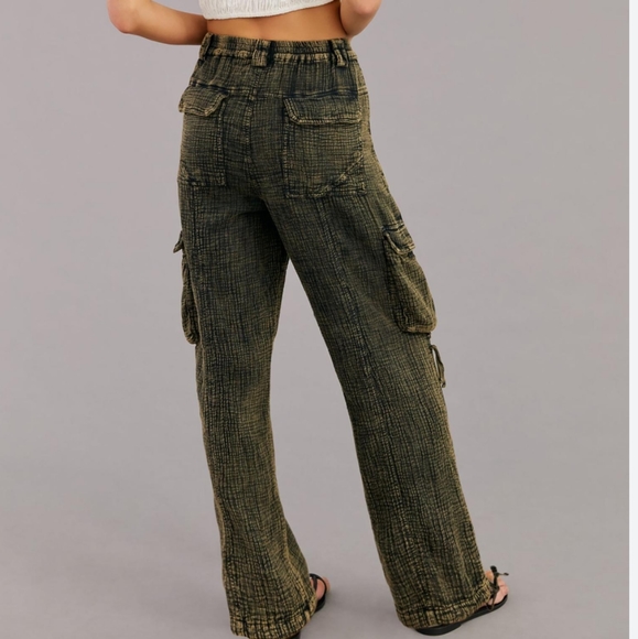 By Anthropologie Gardener Utility Pants in Black Size S - Picture 3 of 9